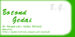 botond gedai business card